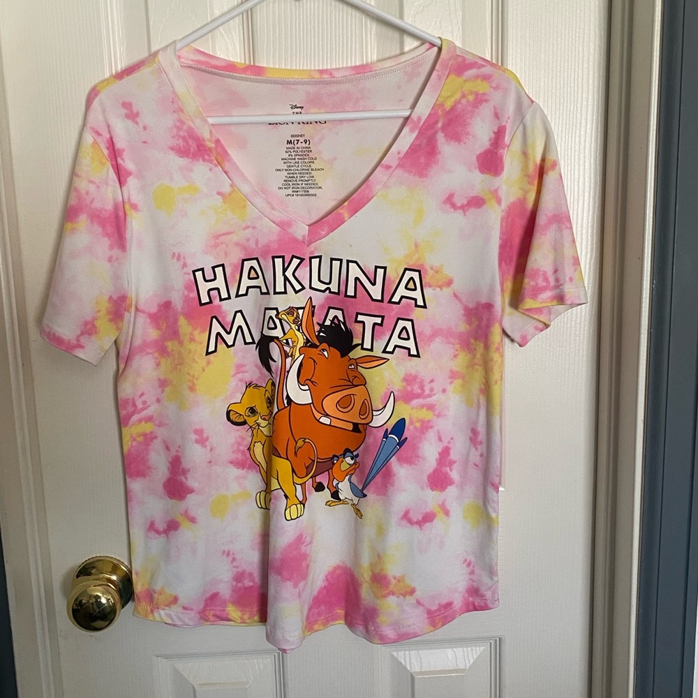 Women’s tie dye Disney t-shirt.